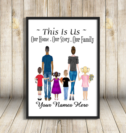 Family A4 Print, Custom Family Picture, Personalised Print